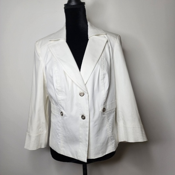 Cato White Blazer L - Picture 2 of 8